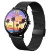 LOANIY CF80 1.08" Heart Rate Smart Bluetooth Watch - Black Steel - 1