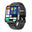 LOANIY E86 1.7" Smart Bluetooth Watch, Heart Rate Monitor, Black Leather - 1
