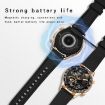 LOANIY E18 Pro Smart Watch with Bluetooth Calling & NFC, Gold Silicone - 7