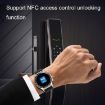 LOANIY E18 Pro Smart Watch with Bluetooth Calling & NFC, Black Leather - 4