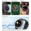 LOANIY E18 Pro Smart Watch with Bluetooth Calling & NFC, Gold Leather - 6