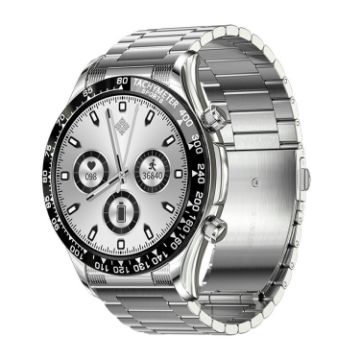 LOANIY E18 Pro Smart Watch with Bluetooth Calling & NFC, Black Silver - 1