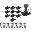 Windproof Tent Clip Set: 10 Clips, 10 Ropes, 10 Buckles - 1