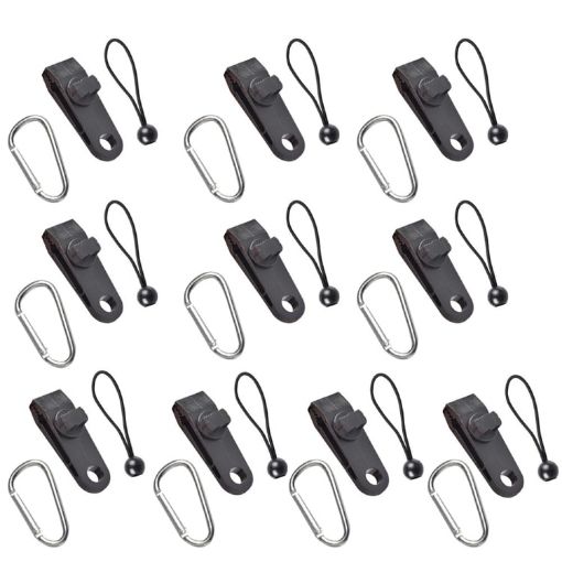 Windproof Tent Clip Set: 10 Clips, 10 Ropes, 10 Fast Hangings - 1