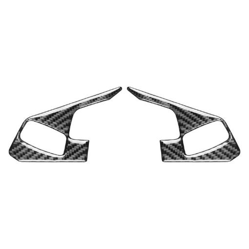 Chevrolet Corvette C8 Steering Wheel Button Frame Sticker Set - Black - 1