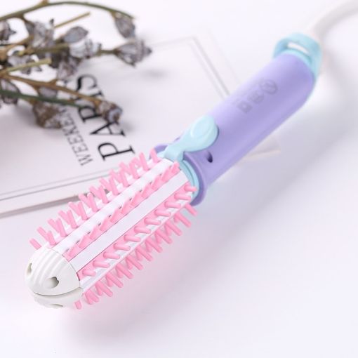 GeLinSi GLS-003 20W Ceramic Mini Curler Comb, EU Plug, Purple - 1