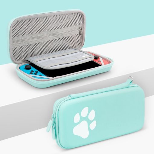 Baona BN-F005 Cat Paw Console Storage Bag for Switch - Green - 1