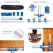 Blue Woodworking Aid Tool Handle Punch Locator Cabinet Door Opener Set - 5