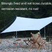 HIKEMAN Enlarged Aperture Camping Canopy Pole Holder, Adjustable, Black - 7