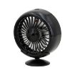 F102 Black Vehicle Dashboard USB Fan with Colorful Lights - 1