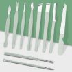 12-in-1 Matcha Green Nail Art Tool Set: Clippers & Dead Skin Scissors - 6