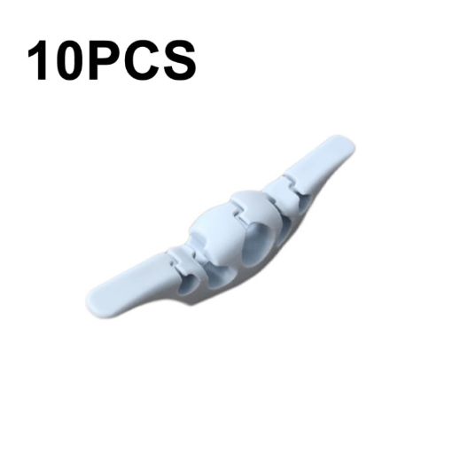 10 PCS Gray Data Cable Storage Organizer with 5 Holes - Wire Winding - 1