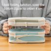 Angoo Macaron Double-layer Retractable Pencil Case, Large Capacity, Purple - 3