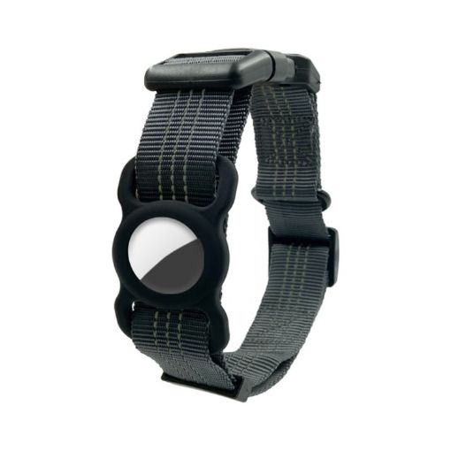 PUGGA GG1002 Dog GPS Collar for AirTag, M, Deep Gray Polyester - 1