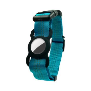PUGGA GG1002 Dog GPS Collar for AirTag, Polyester, Size M, Blue - 1
