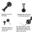 Ball Head Adapter 1/4 Inch Mount for Camera & Diving Lights Bracket - 5