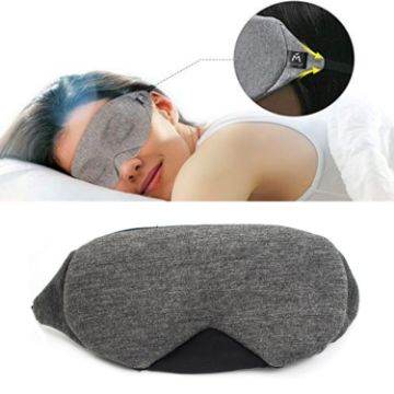 Adjustable Breathable Black Wire Nose Sleeping Eye Mask - 1