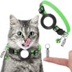 Green Pet Anti-Lost Address Pendant Collar with Bell for Airtag - 1