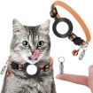 Orange Pet Anti-Lost Address Pendant Collar with Bell for Airtag - 1