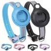 XS Blue PU Collar for Airtag Tracker - Protective Pet Cover - 2