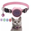 Pink Pet Reflective Collar with Bell for AirTag - 1