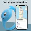 Luminous Blue Pet Collar Cover for Airtag Locator, Size L - 5