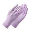 XC-14 Fingerless Ice Silk Gloves, Anti-UV Sunscreen, Honeycomb Purple - 1