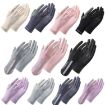 XC-14 Dark Gray Fingerless Ice Silk Gloves - Anti-UV Sunscreen, 1 Pair - 2