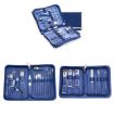 9-Piece Stainless Steel Nail Clipper Set - Blue Nail Art Tool Kit - 2
