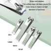 9-Piece Stainless Steel Nail Clipper Set - Blue Nail Art Tool Kit - 4