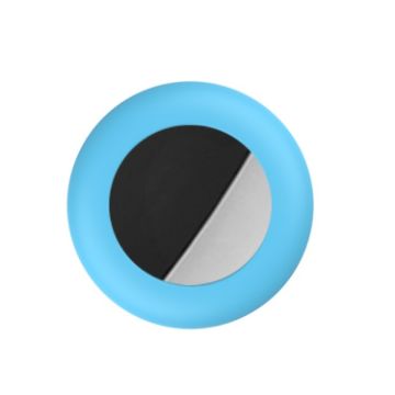 Sky Blue Silicone Cover for AirTag Pet Locator Tracker, Size M - 1