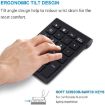 BT304 22-Key Mini Wireless Bluetooth Keyboard for Laptops, Silver Black - 4