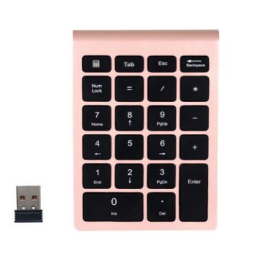 BT304 Gold 22-Key Mini Wireless Laptop Keyboard 2.4G - 1