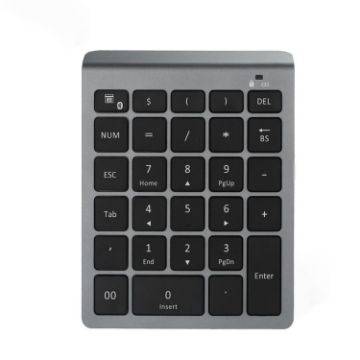 BT302 28-Key Mini Wireless Bluetooth Keyboard for Laptops - Gray - 1
