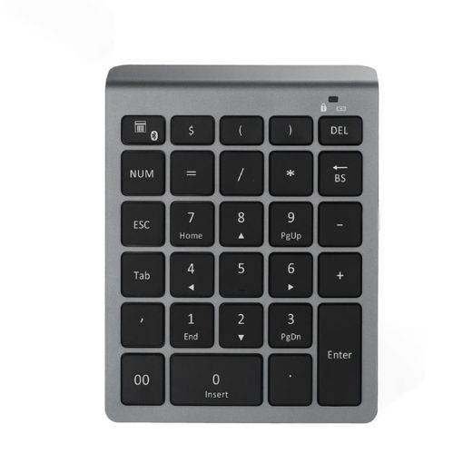 BT302 28-Key Mini Wireless Bluetooth Keyboard for Laptops - Gray - 1