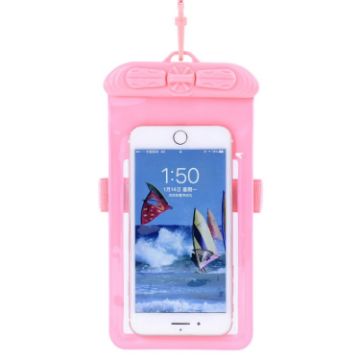 Large Pink Tteoobl Diving Phone Waterproof Bag - Neck or Arm Use - 1