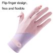 UV Resistant Ice Silk Cycling Driving Gloves - Non-Slip, Breathable, Blue - 4