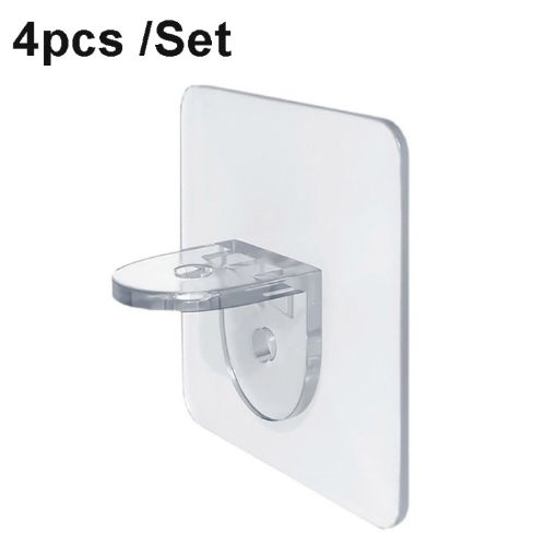 4pcs Large Wardrobe Partition Bracket Set - 7cm Load Bearing - 1