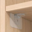 4pcs Large Wardrobe Partition Bracket Set - 7cm Load Bearing - 4