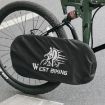 WEST BIKING Bicycle Dust Chain Cover Crankset Protector Black - 1