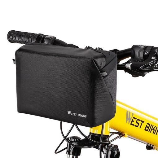 WEST BIKING YP0707298 Black Bicycle Handlebar & Messenger Bag - 1