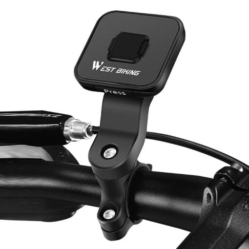 WEST BIKING Magnetic 360 Rotating Phone Bracket for Bikes (Black) - 1