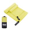 Quick Dry Microfiber Sports Towel 76x152cm - Yellow Mesh Bag - 1