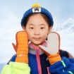 FLYING TERN 307 Lake Blue Waterproof Fleece Kids Gloves - Wear-resistant - 6