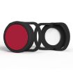 Anti-Lost Tracker Silicone Case for AirTag 24mm (Black+Red) 2 PCS - 1
