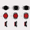 Anti-Lost Tracker Silicone Case for AirTag 30mm (Black+Red) 2 PCS - 4
