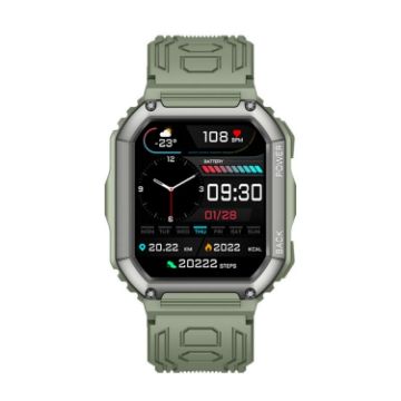 KR06 Smart Calling Watch - 1.8" Heart Rate & Blood Pressure Monitor (Green) - 1