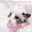 Luminous Blue Pet Tracker Collar with AirTag Insert Buckle Bow - 5