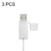 Soft Washable Silicone USB Cable Case 3 PCS for Apple - White - 1