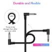 Electric Guitar Effect Line - Single Block Audio Instrument Cable, 30cm (Black) - 4